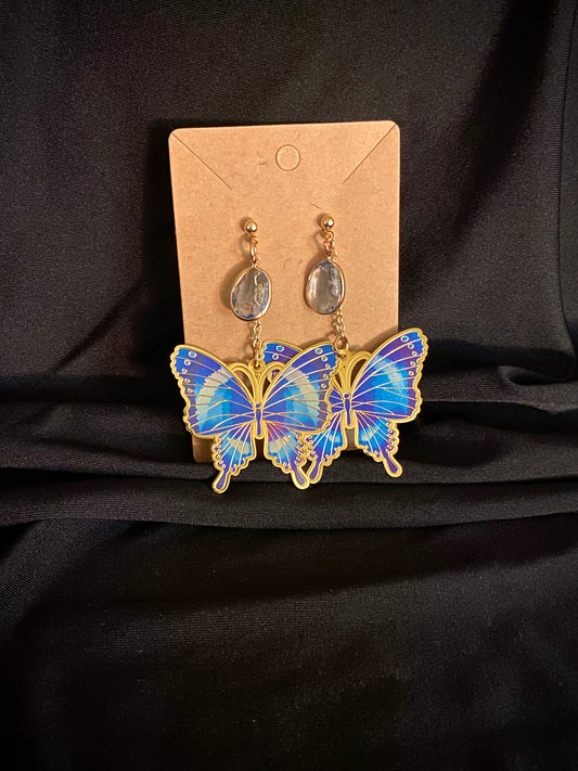 Blue Butterfly Earrings