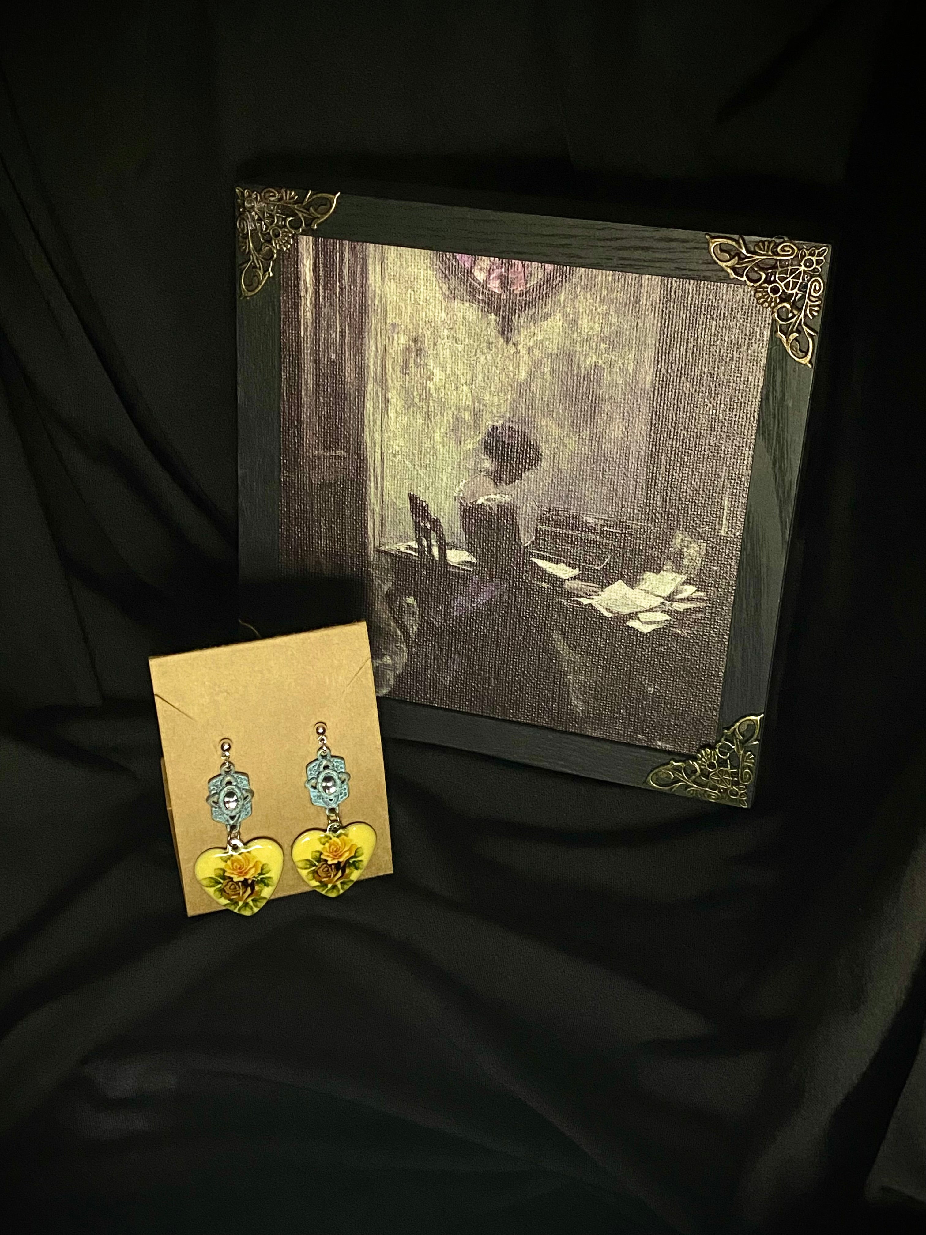 Blue and Yellow Spring Earrings