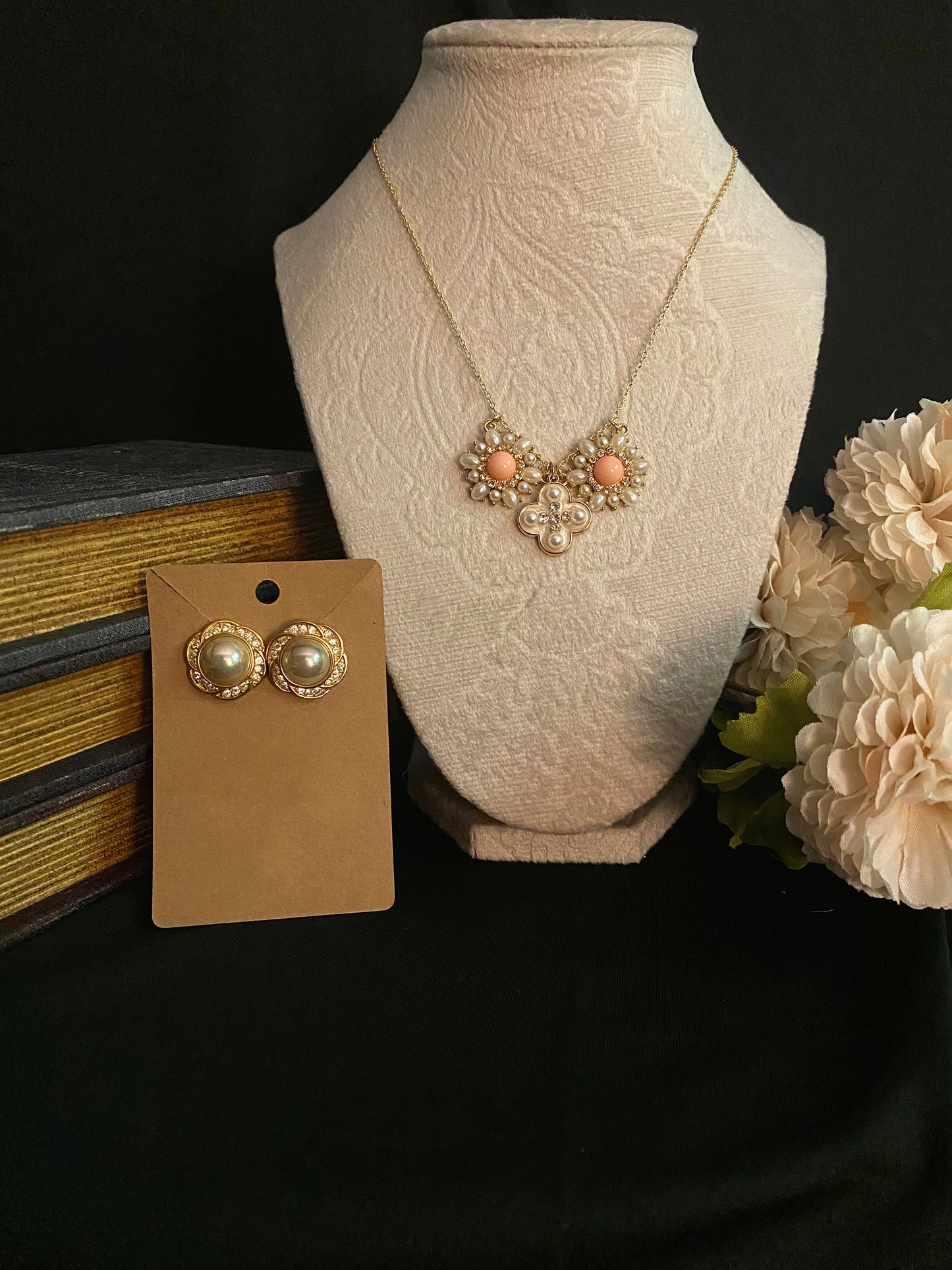 Gold, Pink, and Pearl Vintage Set