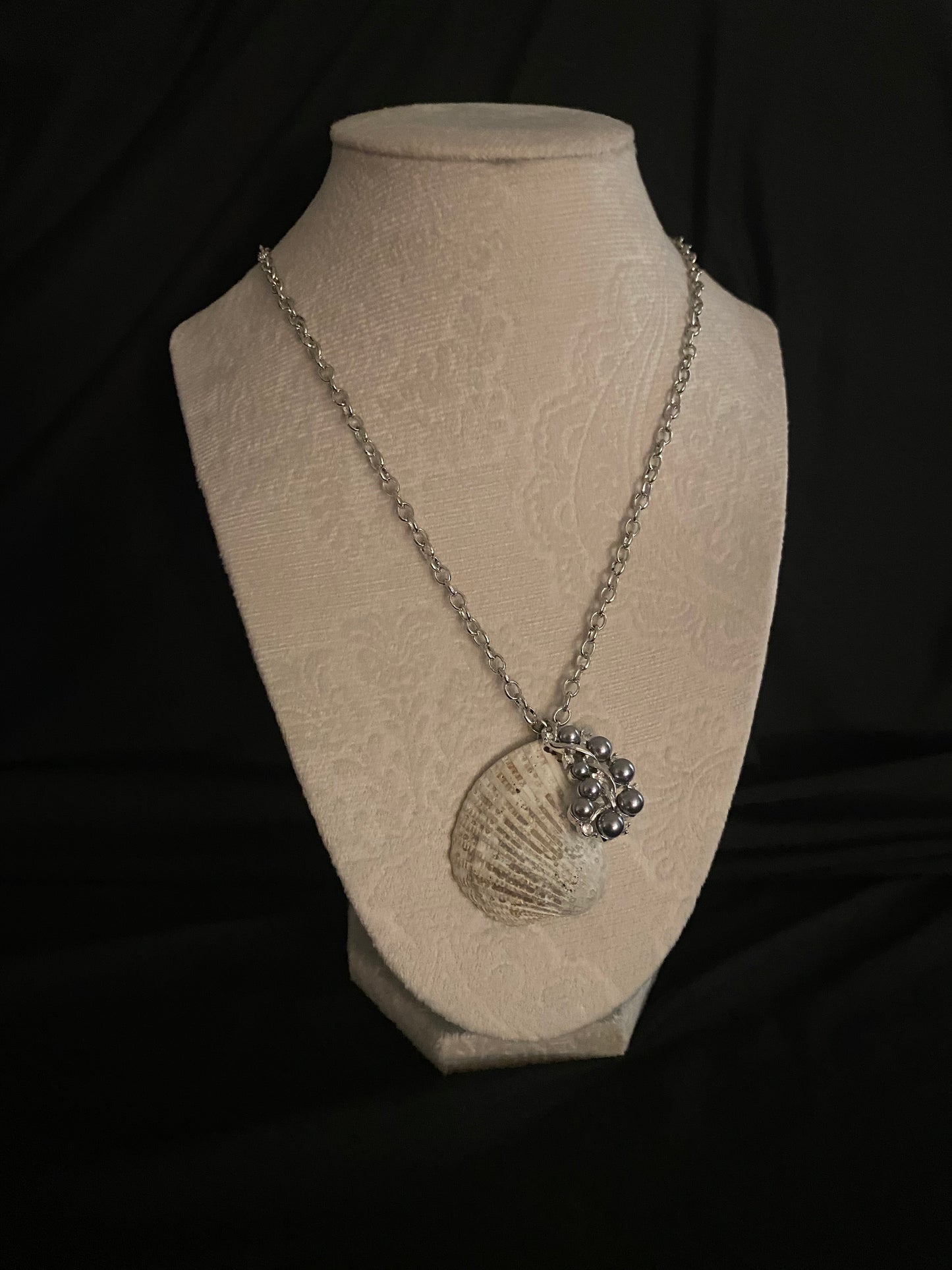 Silver Charm Shell Necklace