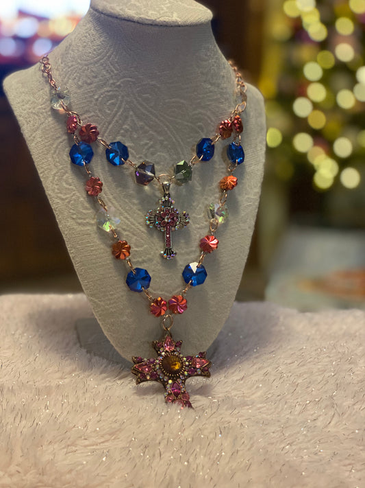 Colorful Cross Necklace