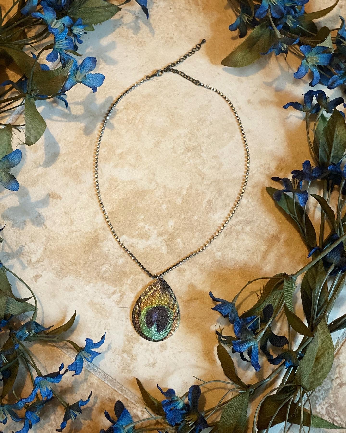 Sparkle Peacock Pendant Necklace