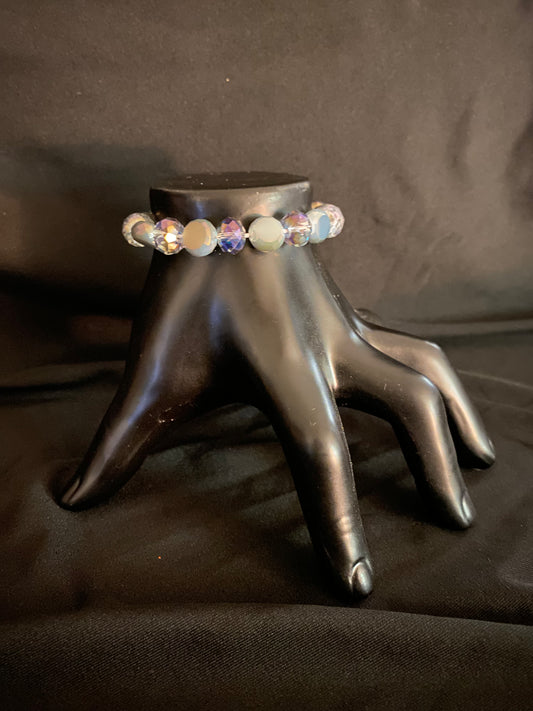 Iridescent Blue Elastic Bracelet
