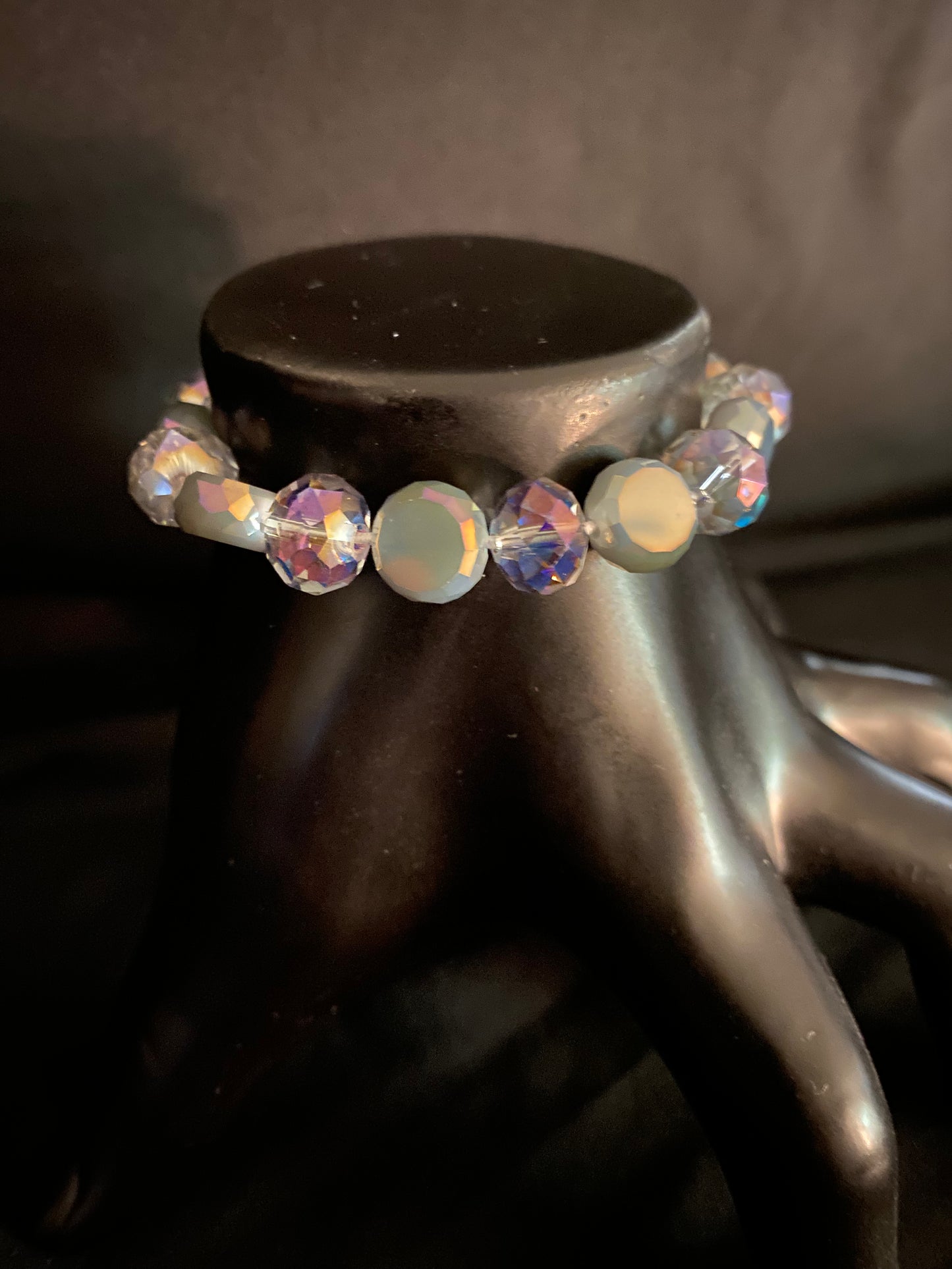 Iridescent Blue Elastic Bracelet