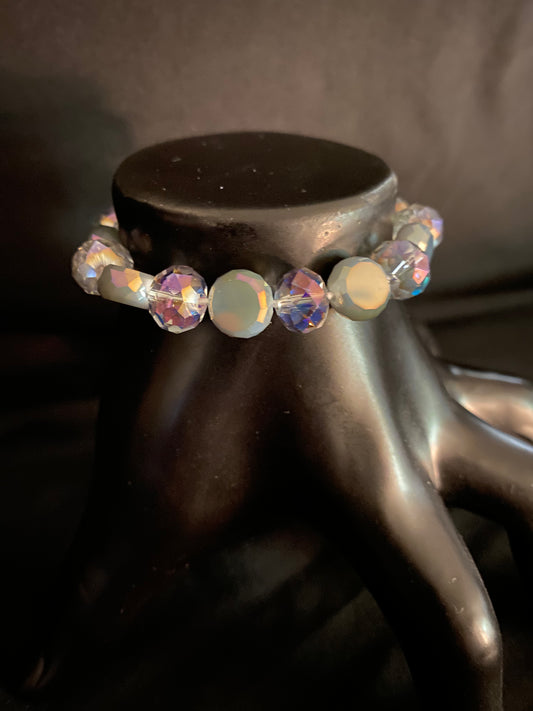 Iridescent Blue Elastic Bracelet